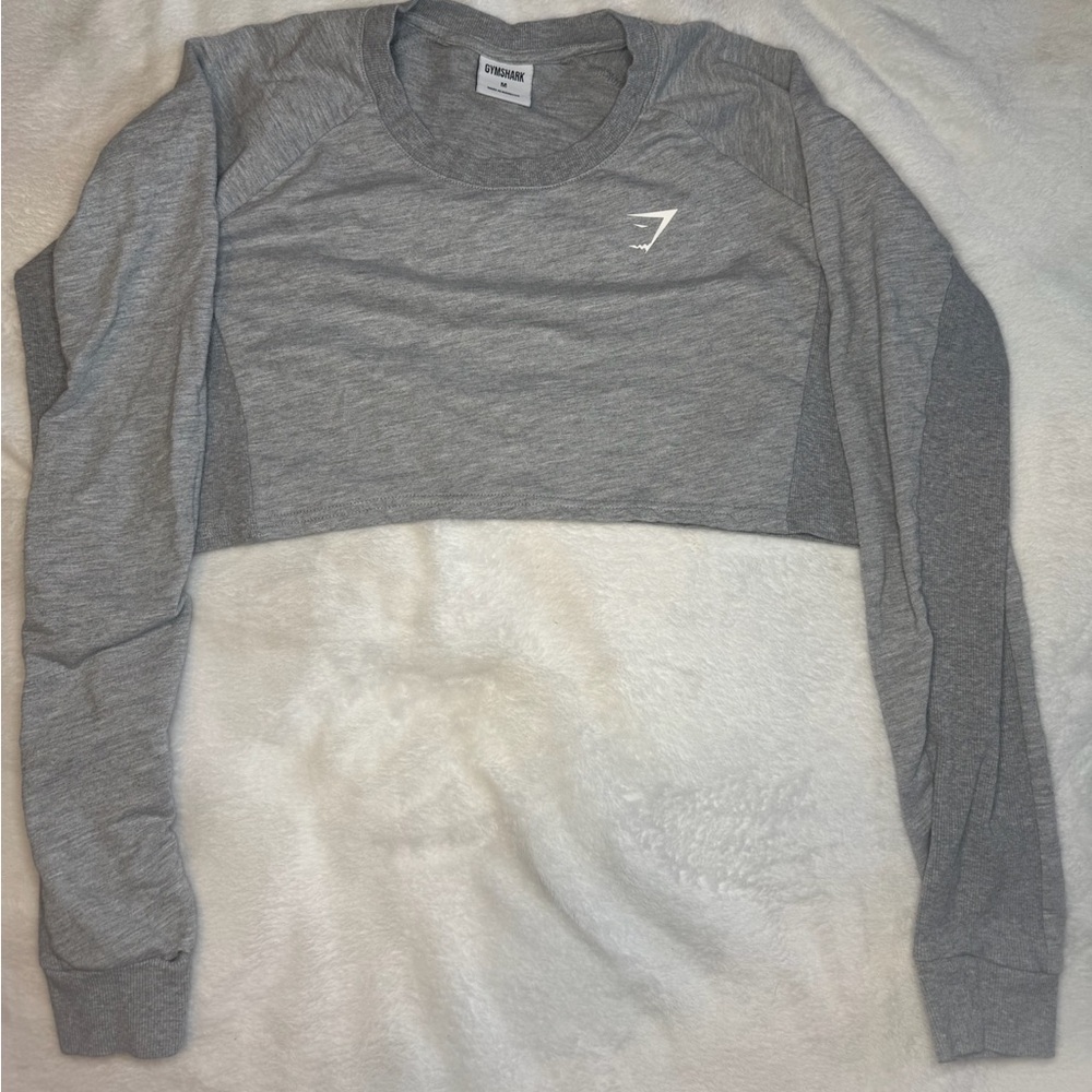 Gym shark long sleeve Sleeve Crop Top